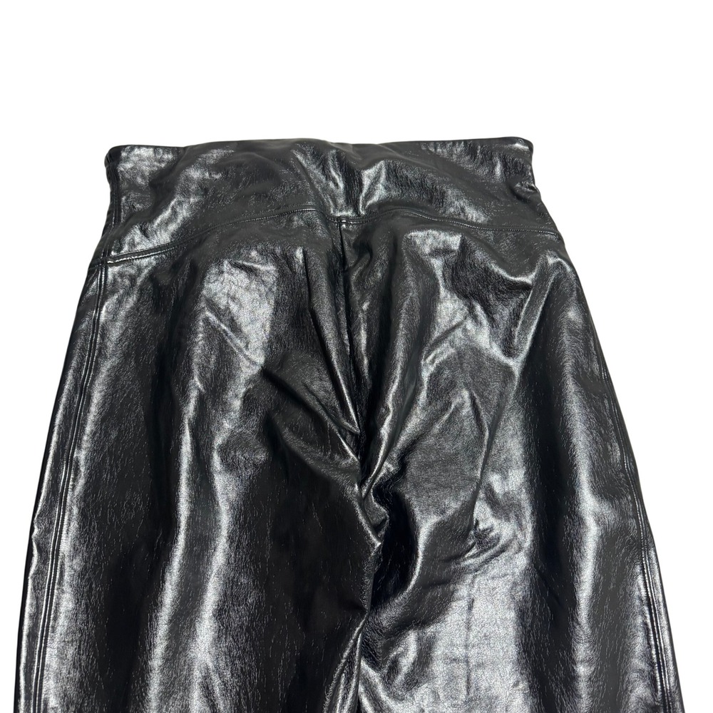 Spanx Edgy Faux Leather Leggings XL Black‎ High Waist Seamless - Picture 5 of 6